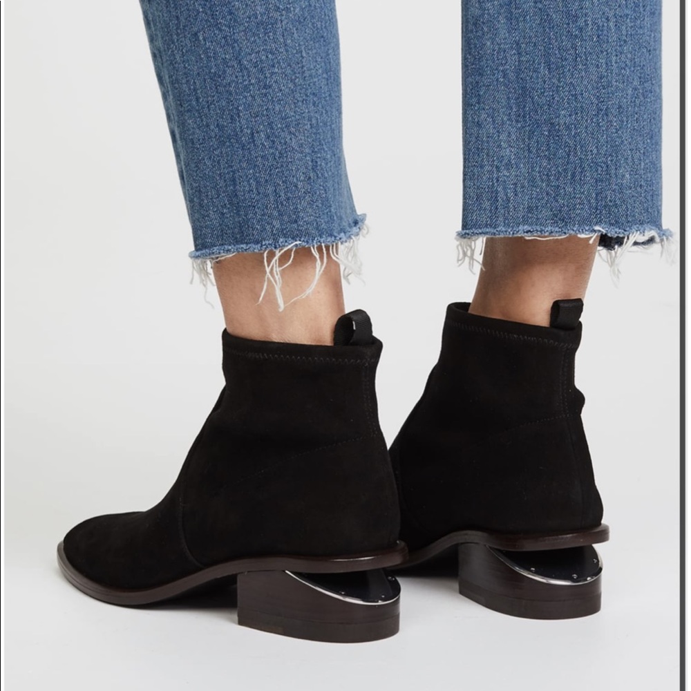 Alexander Wang Kori Stretch Suede Bootie Black
